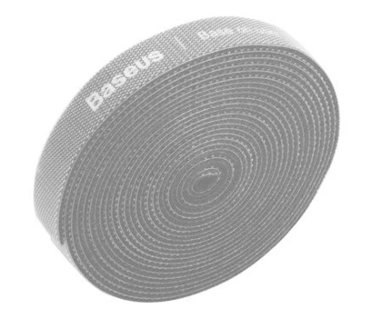 Kabel komputerowy BASEUS Organizer do kabli Rainbow Circle Velcro Straps 3 m szary ACMGT-F0G